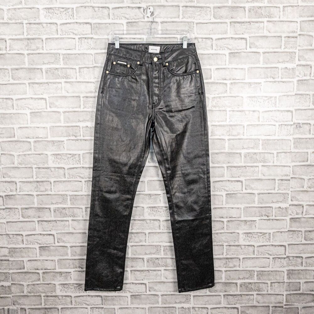 Eytys Men's Solstice High Rise Jean Pants Gray Coated size 30x34